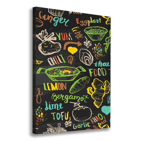 Foto leinwand vertikales Thailändische Gerichte