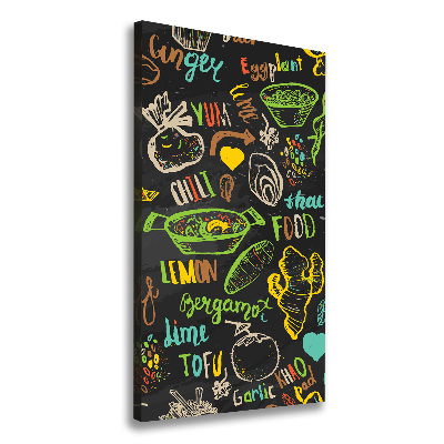 Foto leinwand vertikales Thailändische Gerichte