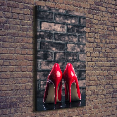 Wandbild vertikales Rote High Heels