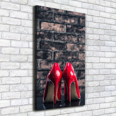 Wandbild vertikales Rote High Heels