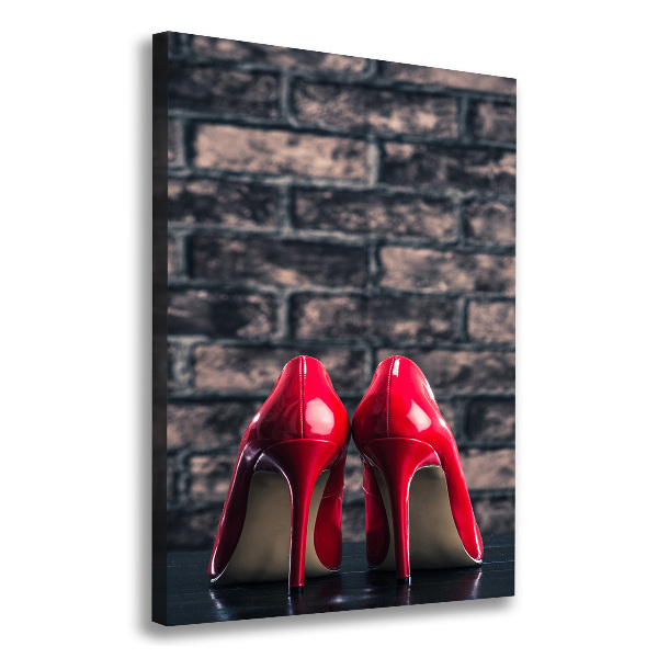 Wandbild vertikales Rote High Heels