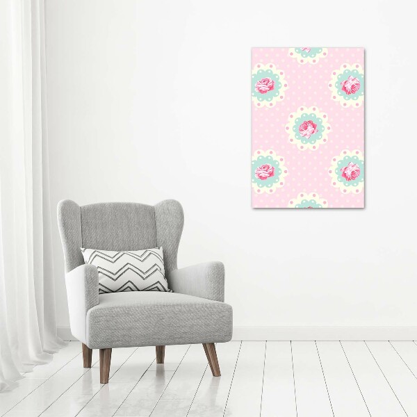 Foto auf leinwand vertikales Rosen