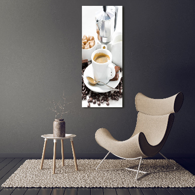 Foto leinwand vertikales Eine Tasse Kaffee