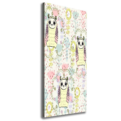 Wandbild vertikales Eulen