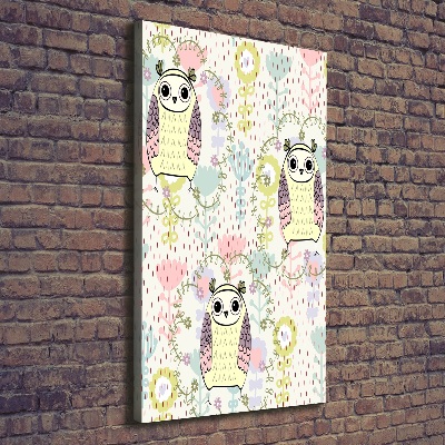 Wandbild vertikales Eulen