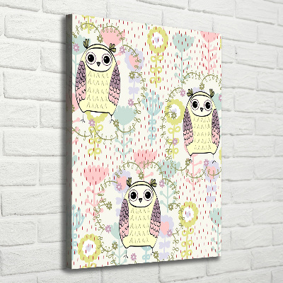 Wandbild vertikales Eulen