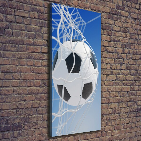 Wandbild vertikales Der Ball ist im Tor