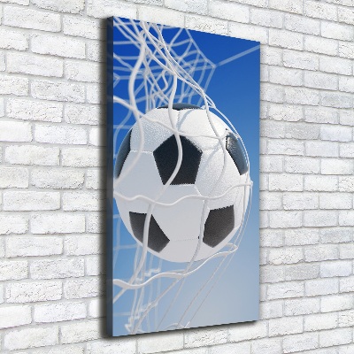 Wandbild vertikales Der Ball ist im Tor