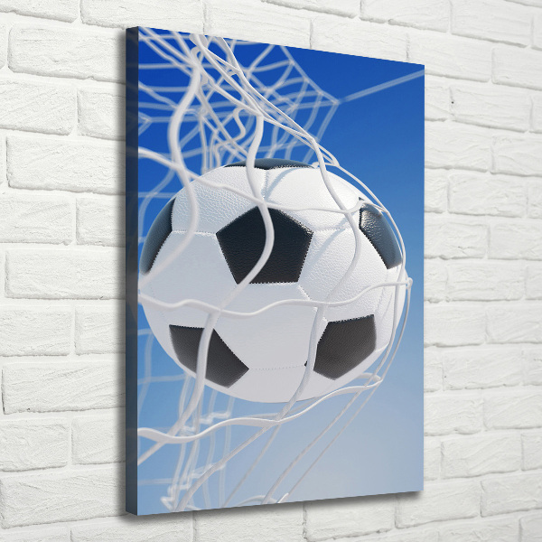 Wandbild vertikales Der Ball ist im Tor
