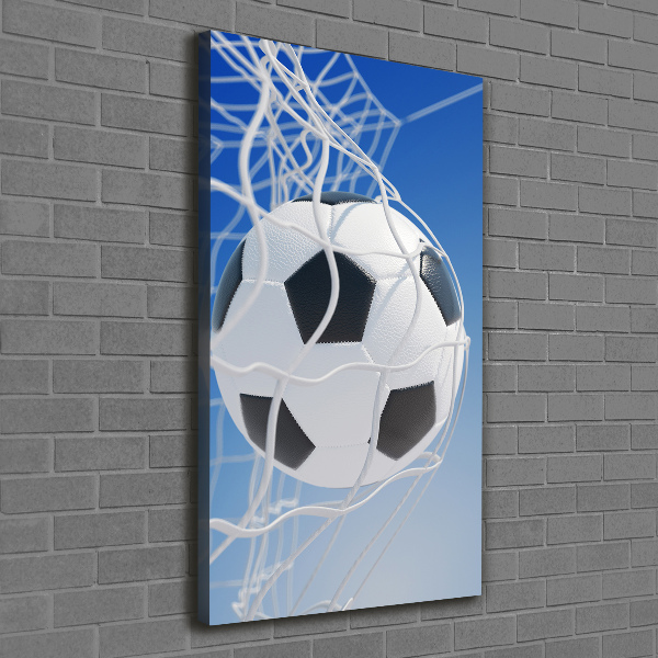 Wandbild vertikales Der Ball ist im Tor