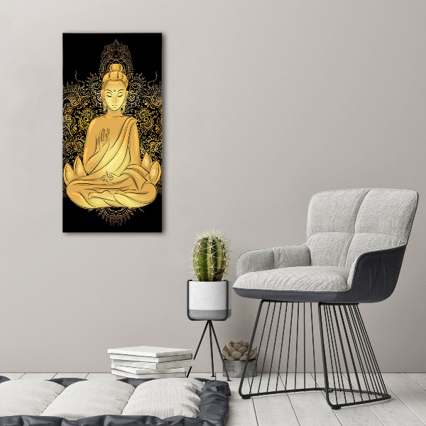 Foto auf leinwand vertikales Buddha und Mandala