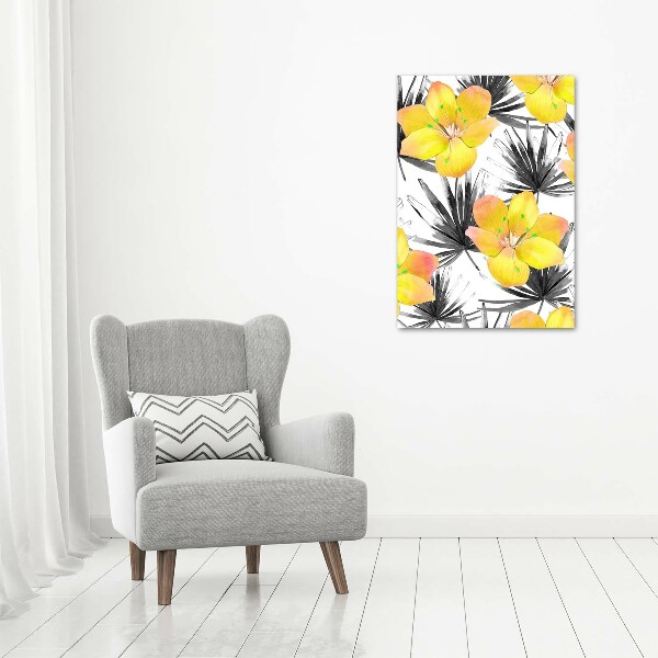 Wandbild vertikales Tropische Blumen