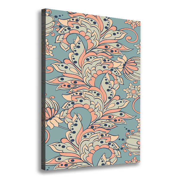 Foto leinwand vertikales Ethnische Blumen