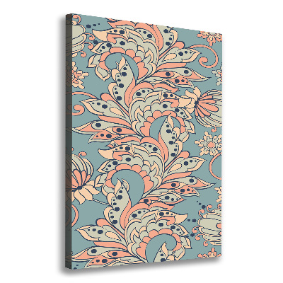 Foto leinwand vertikales Ethnische Blumen