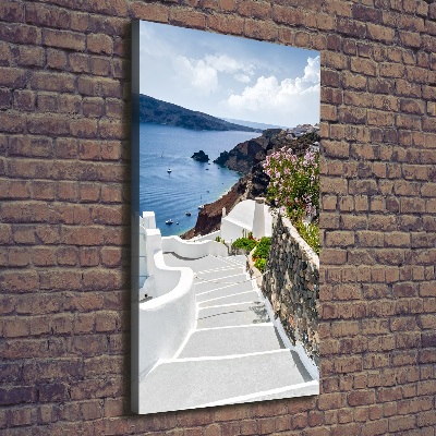 Foto leinwand vertikales Santorini, Griechenland
