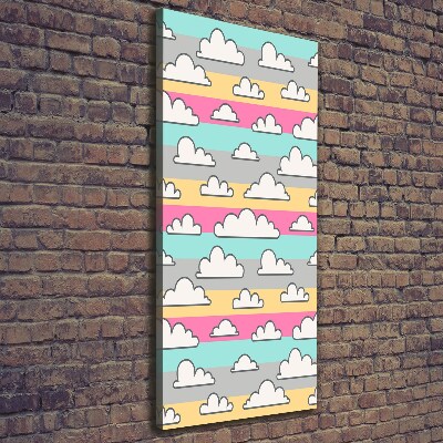 Foto auf leinwand vertikales Bunter Wolkenhintergrund