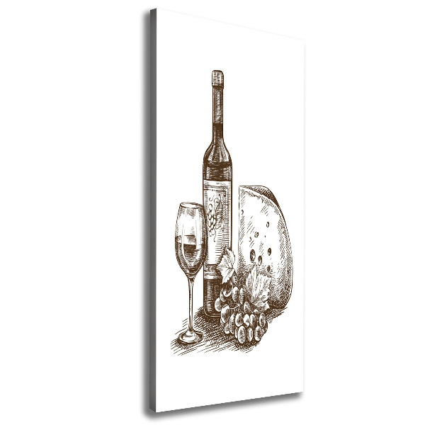 Foto auf leinwand vertikales Wein und Snacks