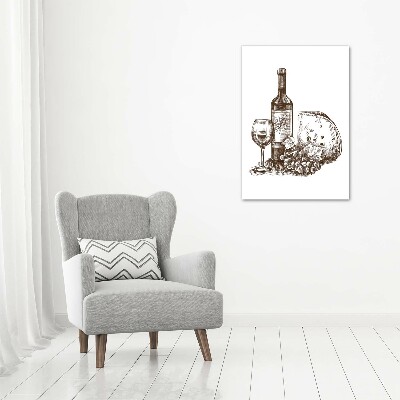 Foto auf leinwand vertikales Wein und Snacks