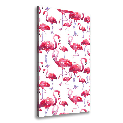 Foto leinwand vertikales Flamingos