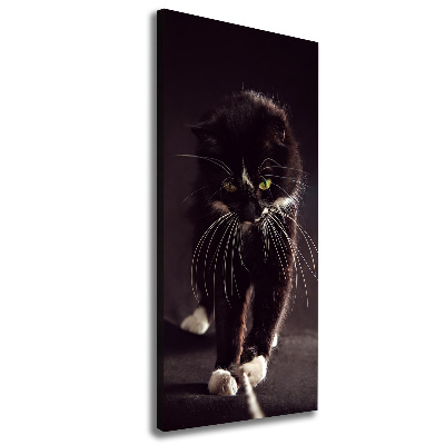Foto leinwand vertikales Schwarze Katze