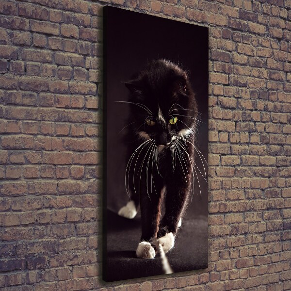 Foto leinwand vertikales Schwarze Katze