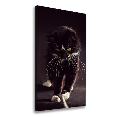 Foto leinwand vertikales Schwarze Katze