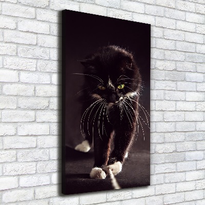 Foto leinwand vertikales Schwarze Katze