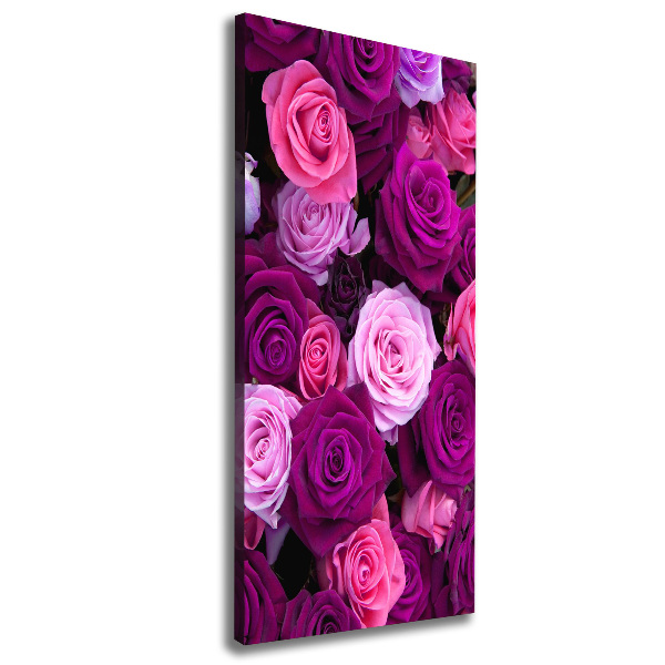 Wandbild vertikales Rosa Rosen