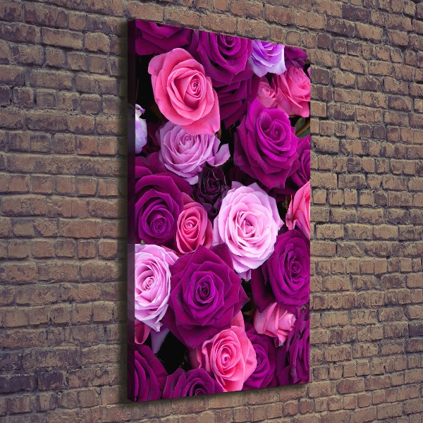 Wandbild vertikales Rosa Rosen