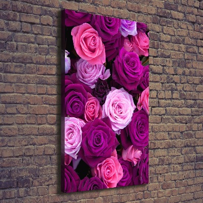 Wandbild vertikales Rosa Rosen