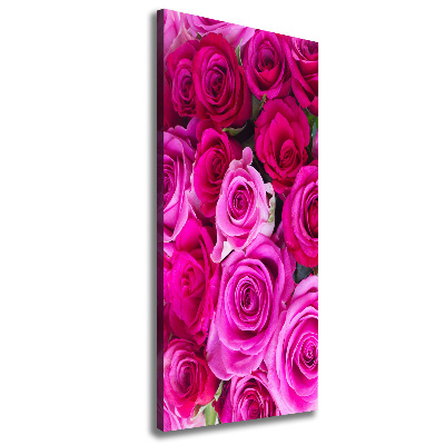 Foto leinwand vertikales Rosa Rosen