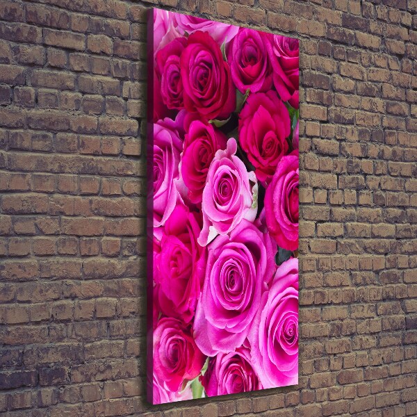 Foto leinwand vertikales Rosa Rosen