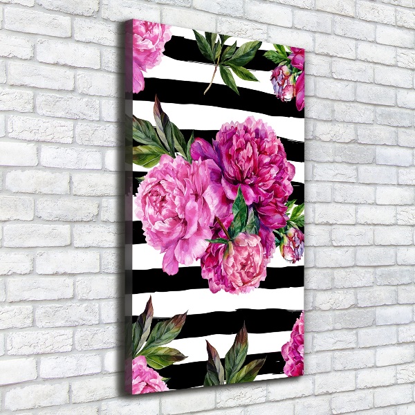 Foto auf leinwand vertikales Pfingstrosen