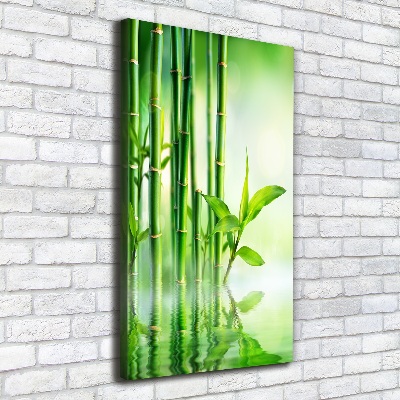 Wandbild vertikales Bambus im Wasser