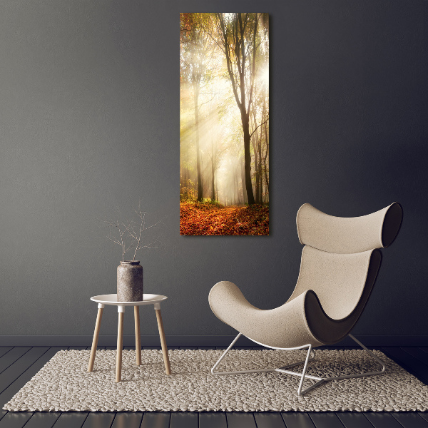 Wandbild vertikales Wald im Herbst