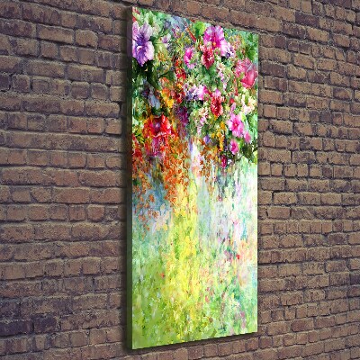 Foto auf leinwand vertikales Bunte Blumen