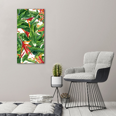 Wandbild vertikales Strelitzia reginae