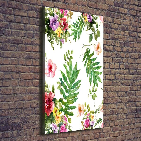 Foto leinwand vertikales Tropische Blumen