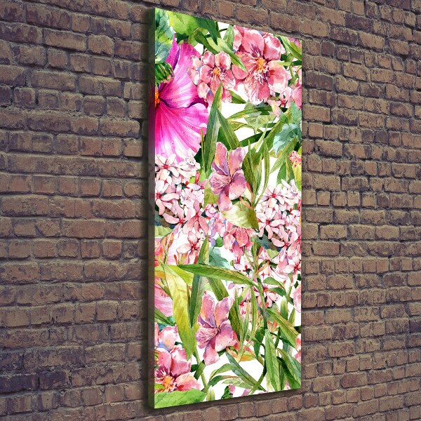 Wandbild vertikales Tropische Blumen