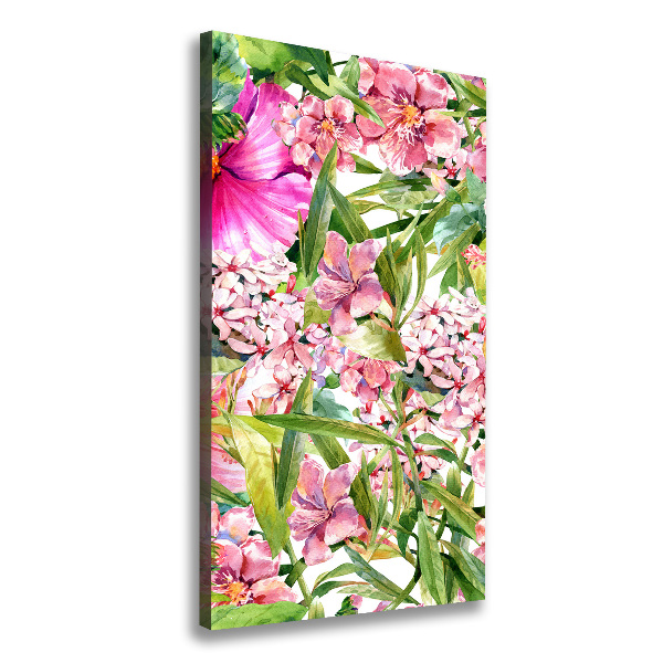 Wandbild vertikales Tropische Blumen