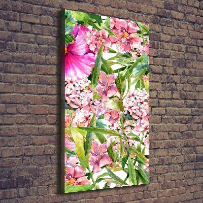 Wandbild vertikales Tropische Blumen