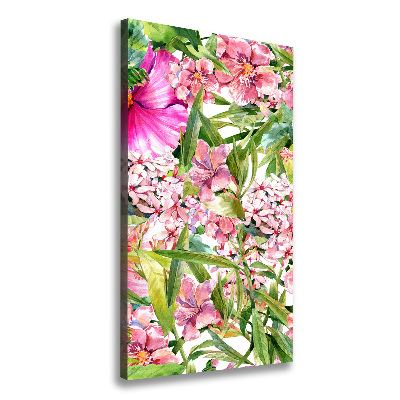 Wandbild vertikales Tropische Blumen