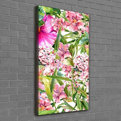 Wandbild vertikales Tropische Blumen