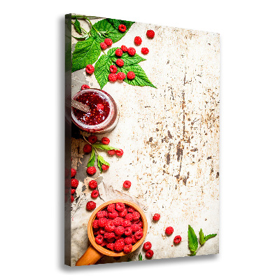 Foto leinwand vertikales Himbeermarmelade
