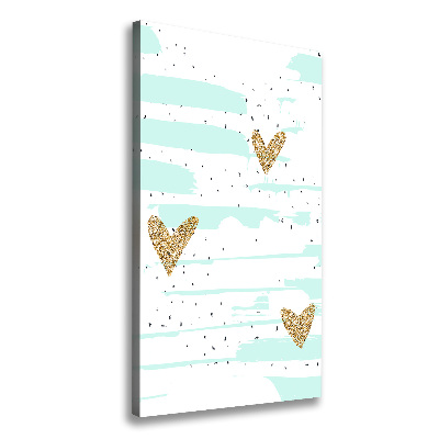 Wandbild vertikales Herzen und Punkte