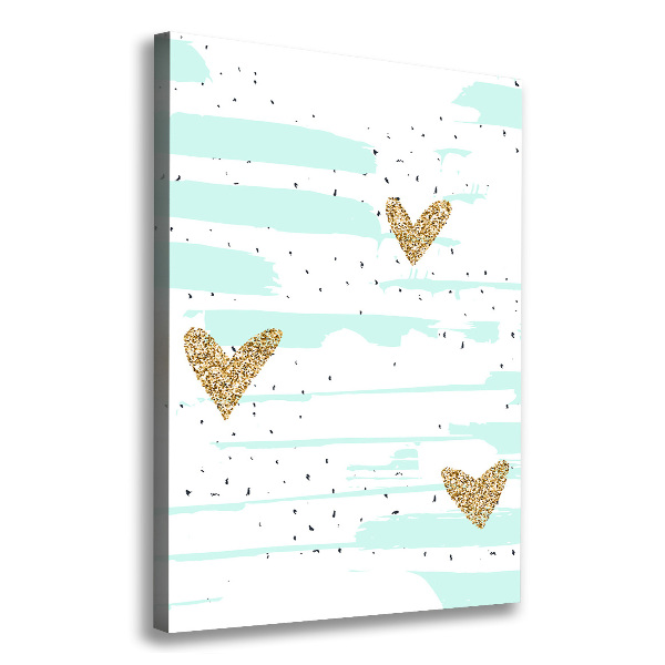 Wandbild vertikales Herzen und Punkte