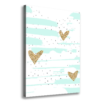 Wandbild vertikales Herzen und Punkte