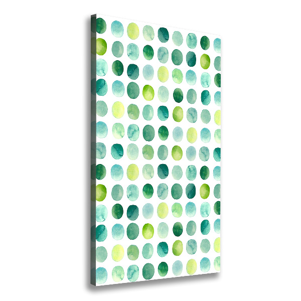 Wandbild vertikales Grüne Punkte