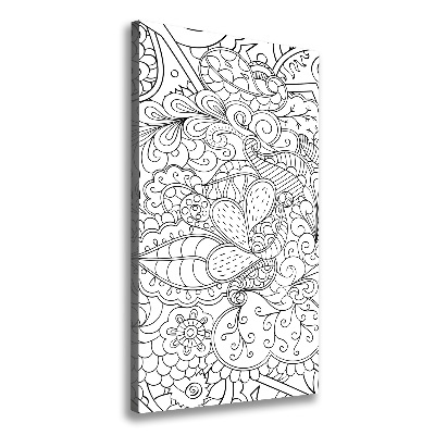 Foto leinwand vertikales Zentangle-Hintergrund