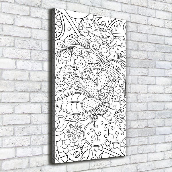 Foto leinwand vertikales Zentangle-Hintergrund